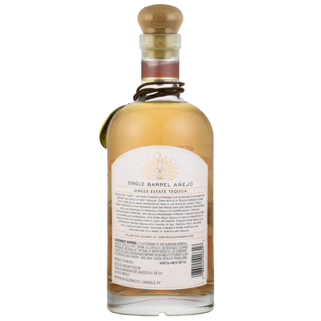 Corazon Tequila Single Barrel Añejo The Soros 750 ml product image 7