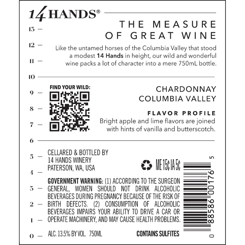 14 Hands Chardonnay 2019 750 ml product image 7