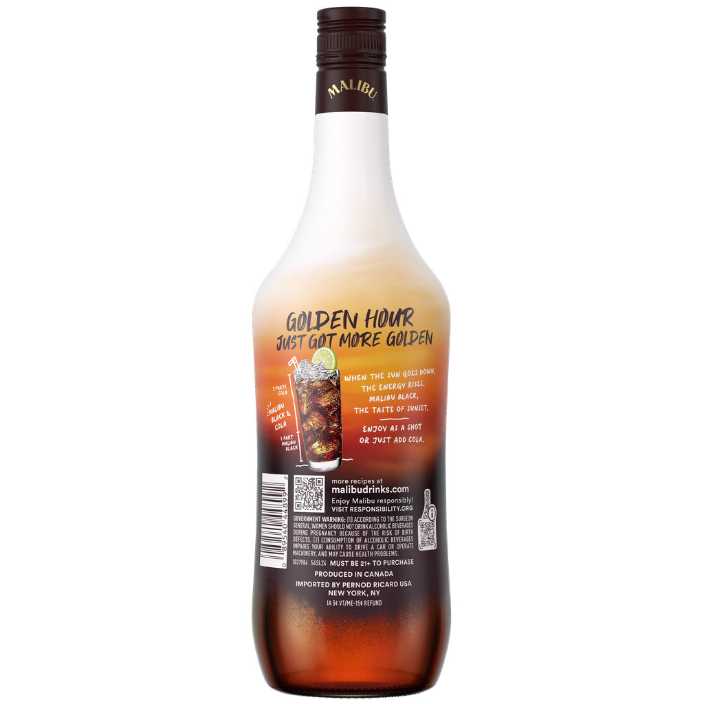 Malibu Black 70 Proof Coconut Rum Liqueur 750 ml product image 9