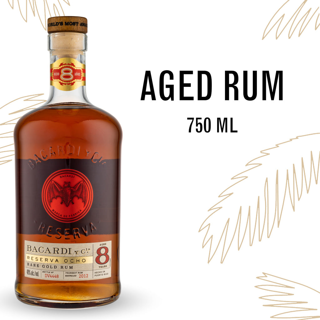 Bacardi YCLA Reserva Ocho Rare Gold Rum 8 year 750 ml product image 2