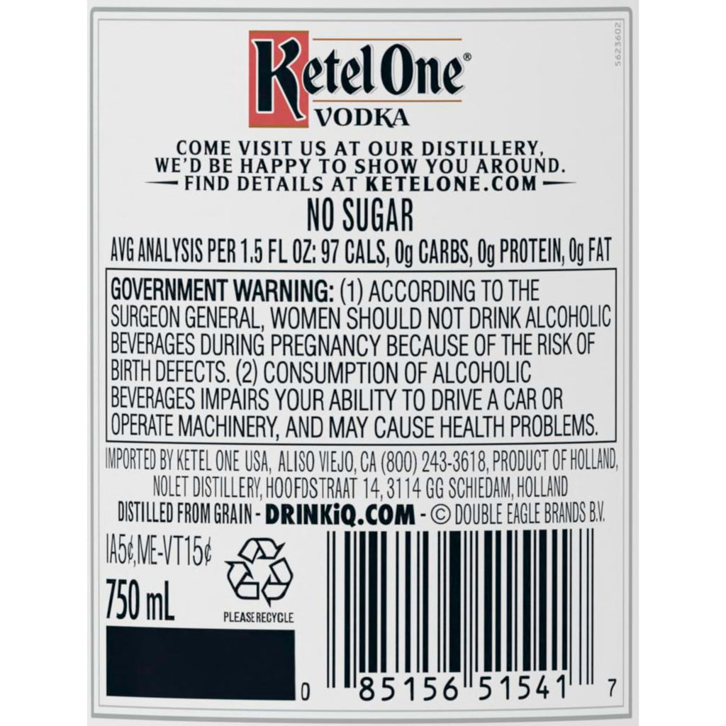 Ketel One Vodka 750 ml product image 2