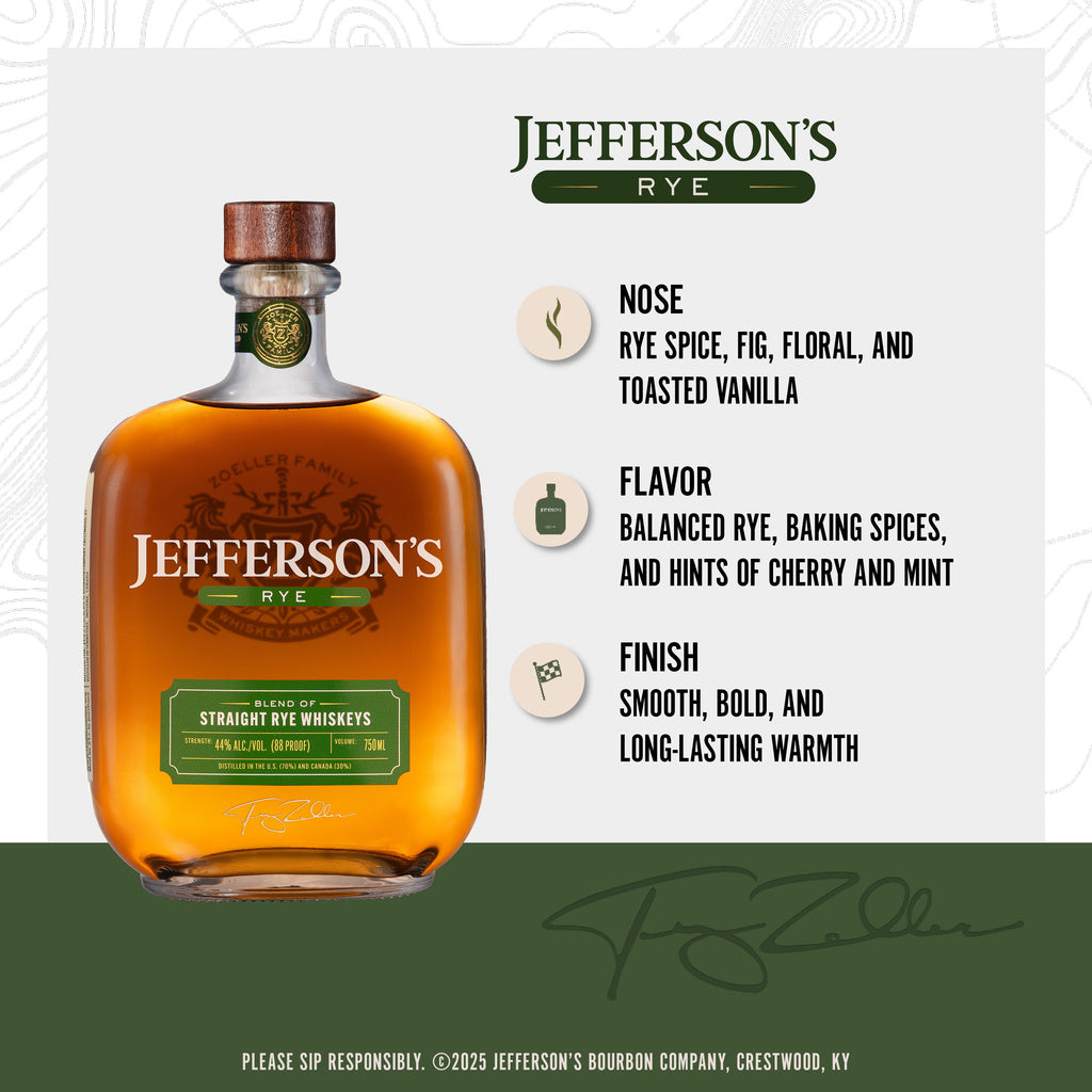 Jefferson's Rye Whiskey 88 750 ml product image 2
