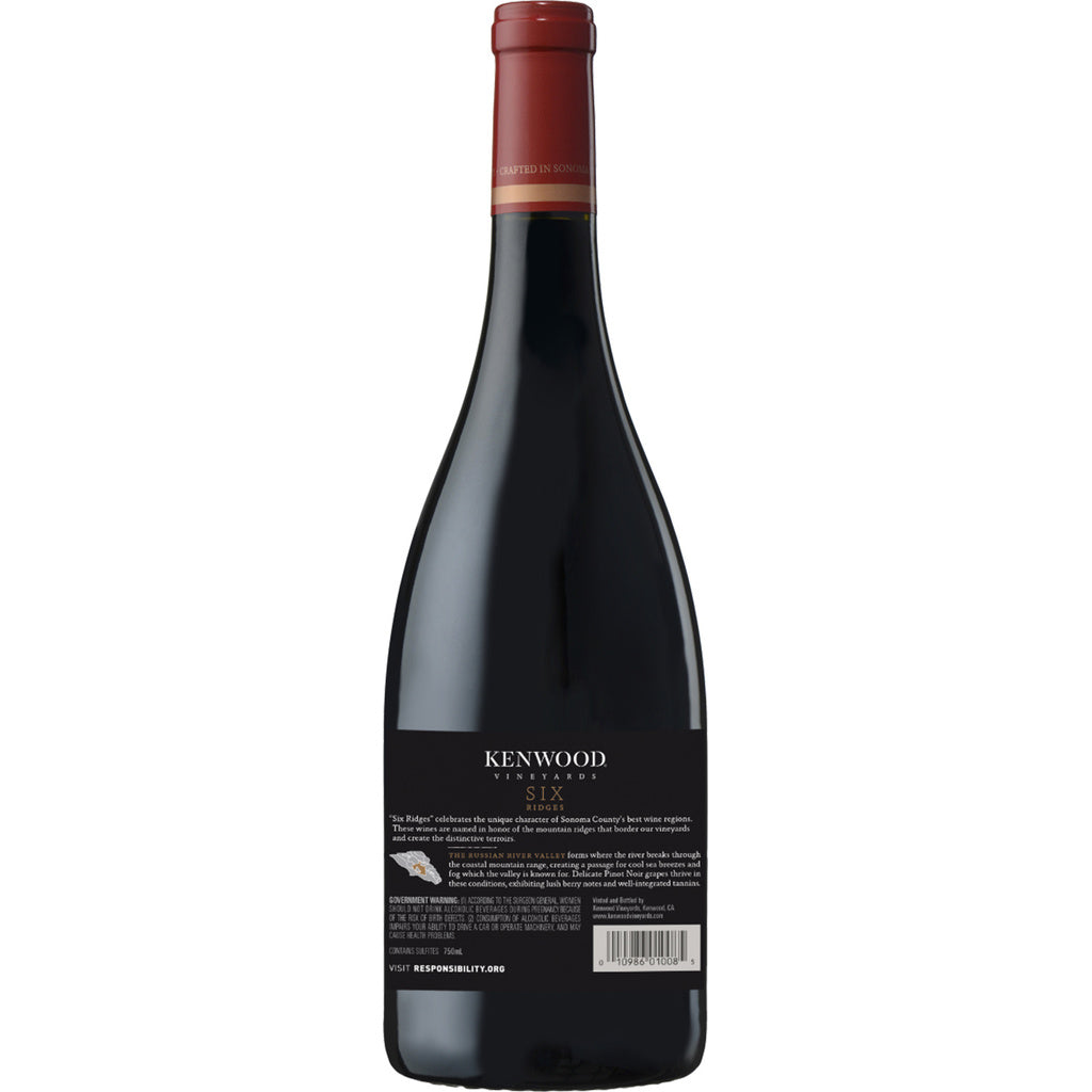 Kenwood Six Ridges Russian River Valley pinot 2018 750 ml product image 8