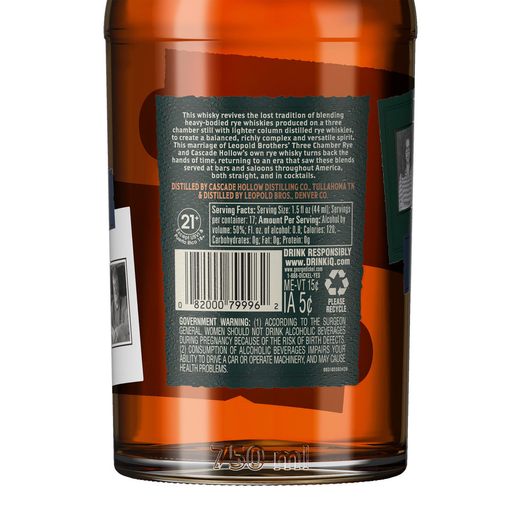 George Dickel Column Still Leopold Bros Three Chamber 750 ml product image 2