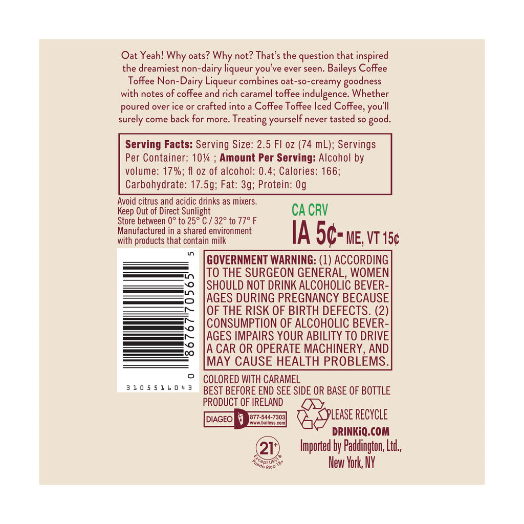 Baileys Coffee Toffee 750 ml product image 2