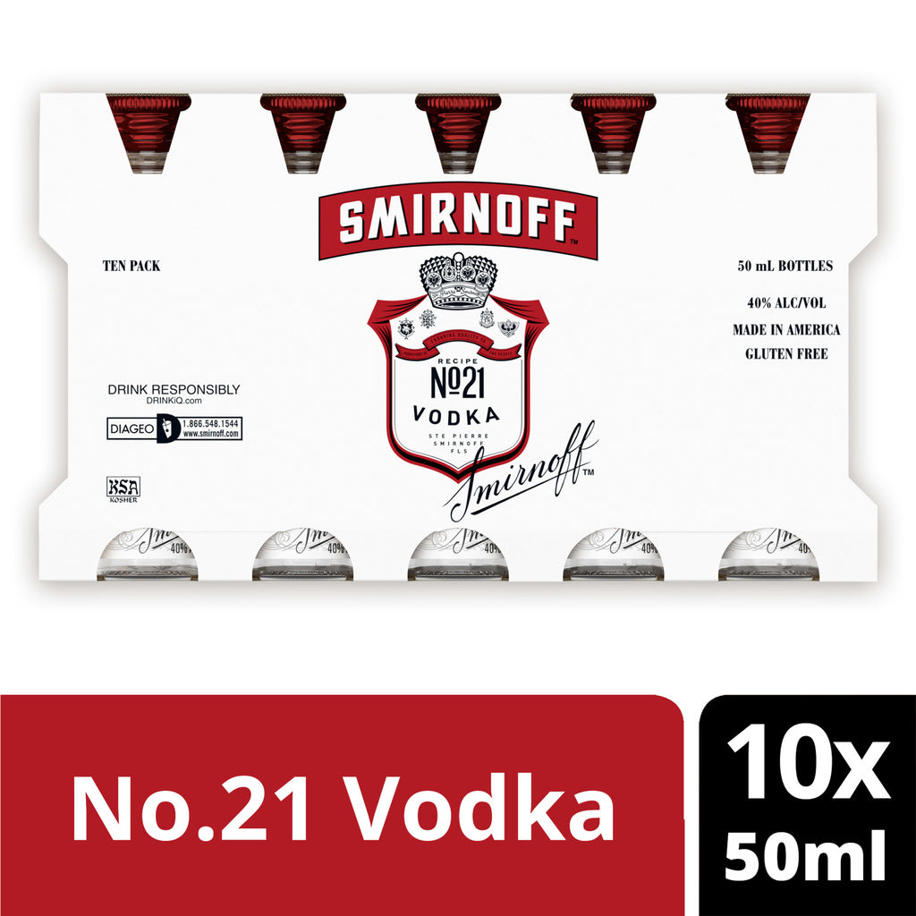 Smirnoff No. 21 Vodka 10 x 50ml