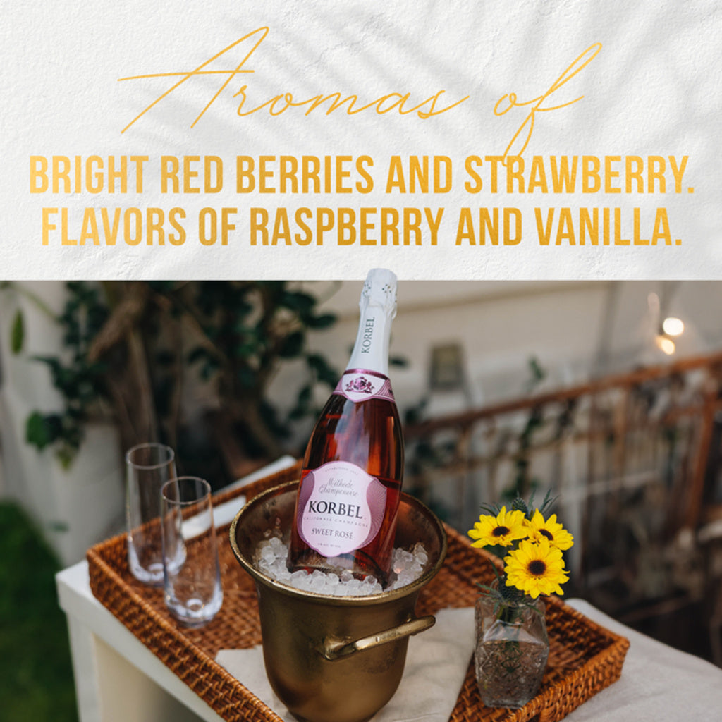 Korbel California Sweet Rose Sparkling Champagne 750 ml product image 18
