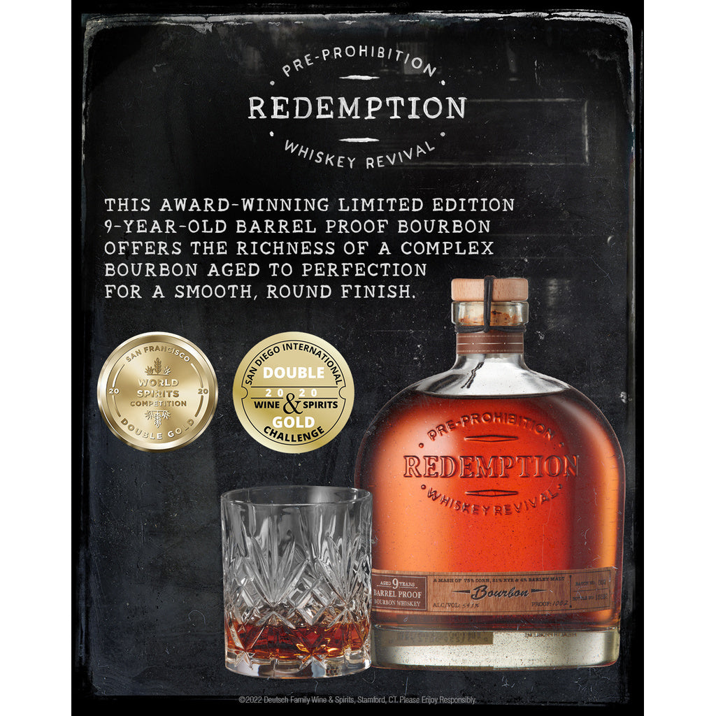 Redemption 9 Year Old Barrel Proof Bourbon Whiskey 750 ml product image 6