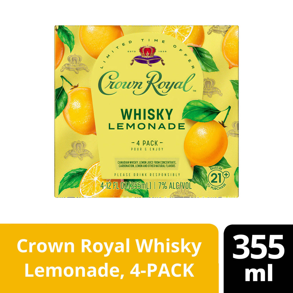 Crown Royal Cocktail Whisky Lemonade (4 Pack) 12FL 375 ml