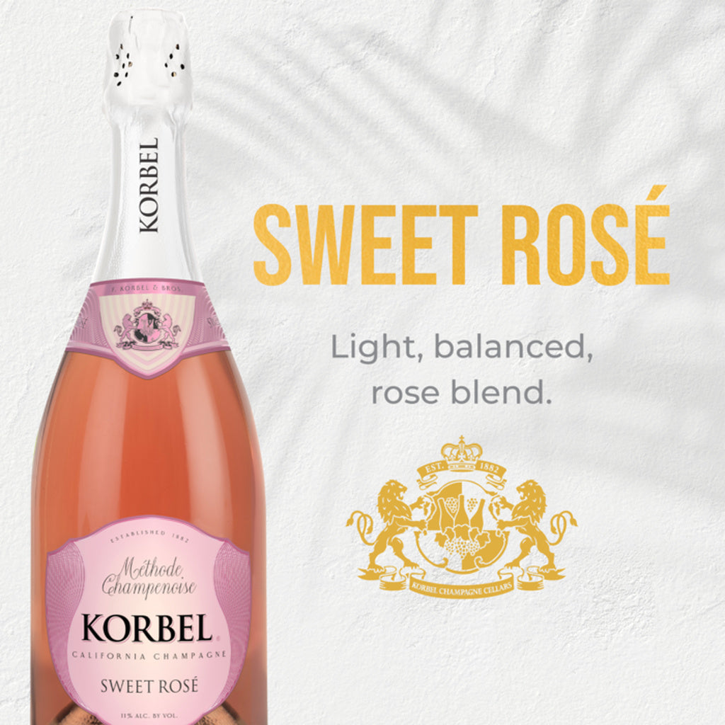 Korbel California Sweet Rose Sparkling Champagne 750 ml product image 7