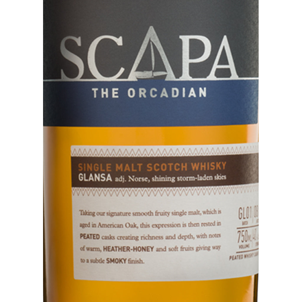 Scapa The Orcadian Single Malt Scotch Whiskey Glansa (Batch GL01) 750 ml product image 3