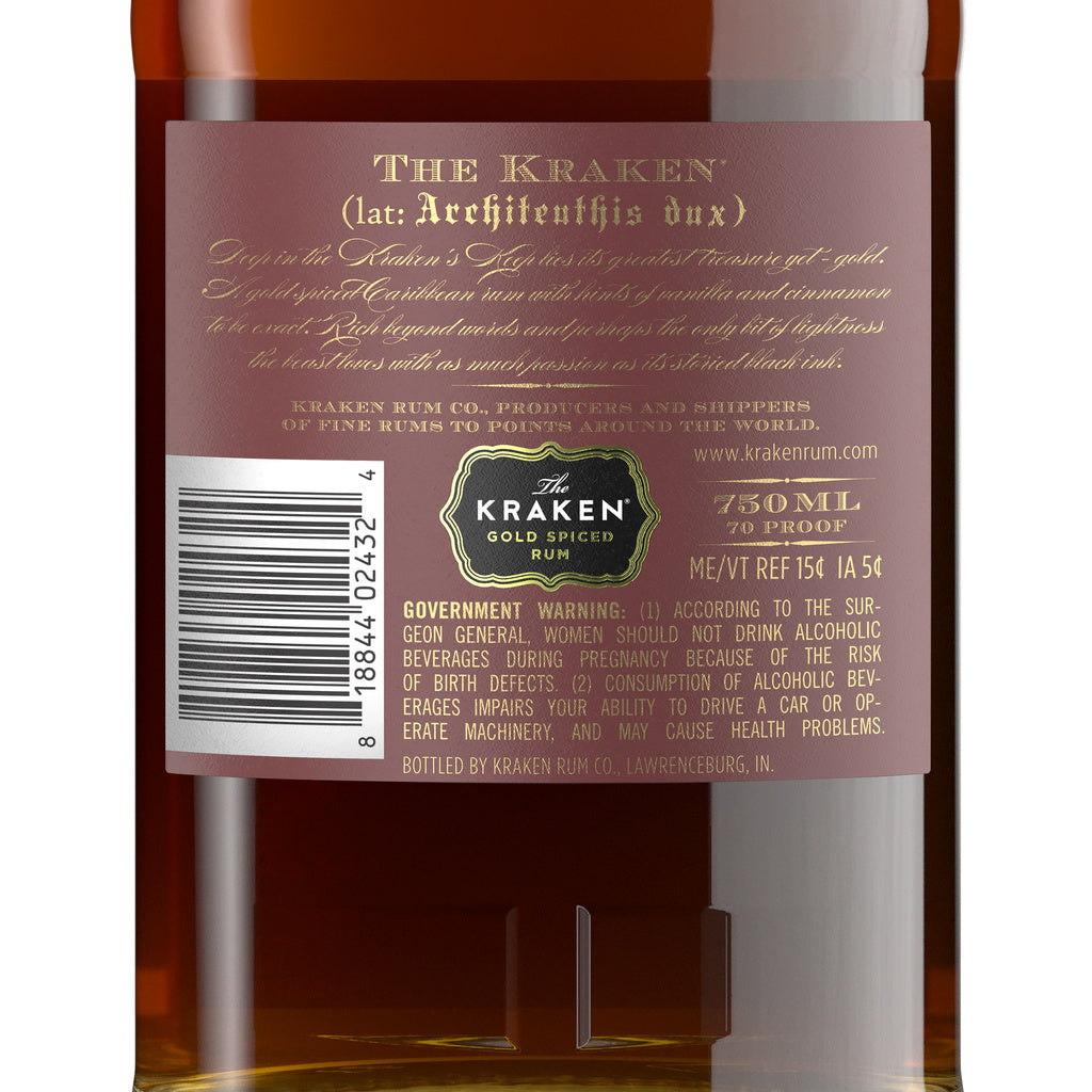 The Kraken Gold Spiced Rum 750 ml product image 3