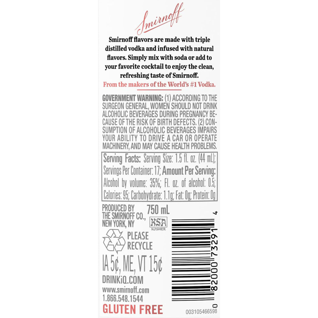 Smirnoff Blueberry Infused 750 ml product image 2