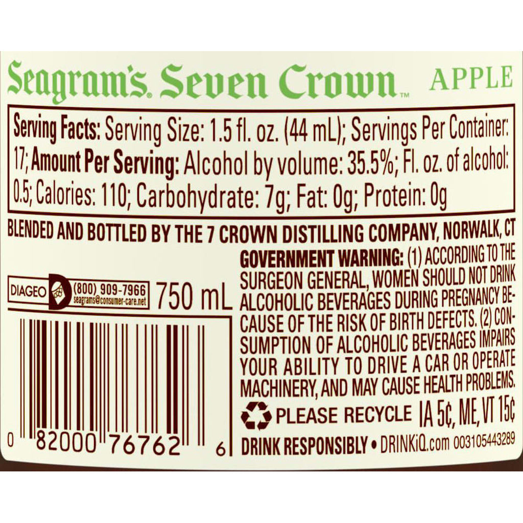 Seagrams 7 Apple Blended 750 ml product image 2