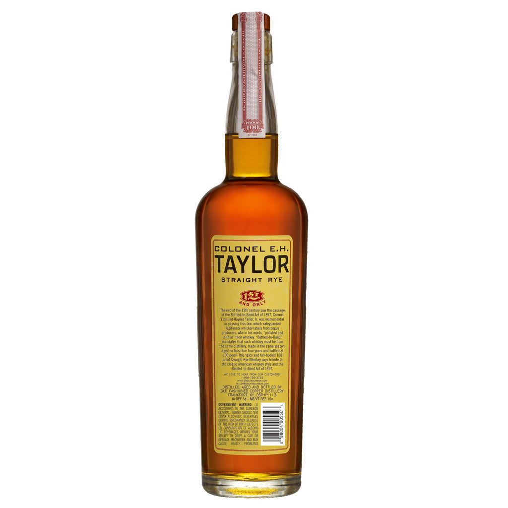 Colonel E.H. Taylor Straight Rye Whiskey 750 ml product image 3