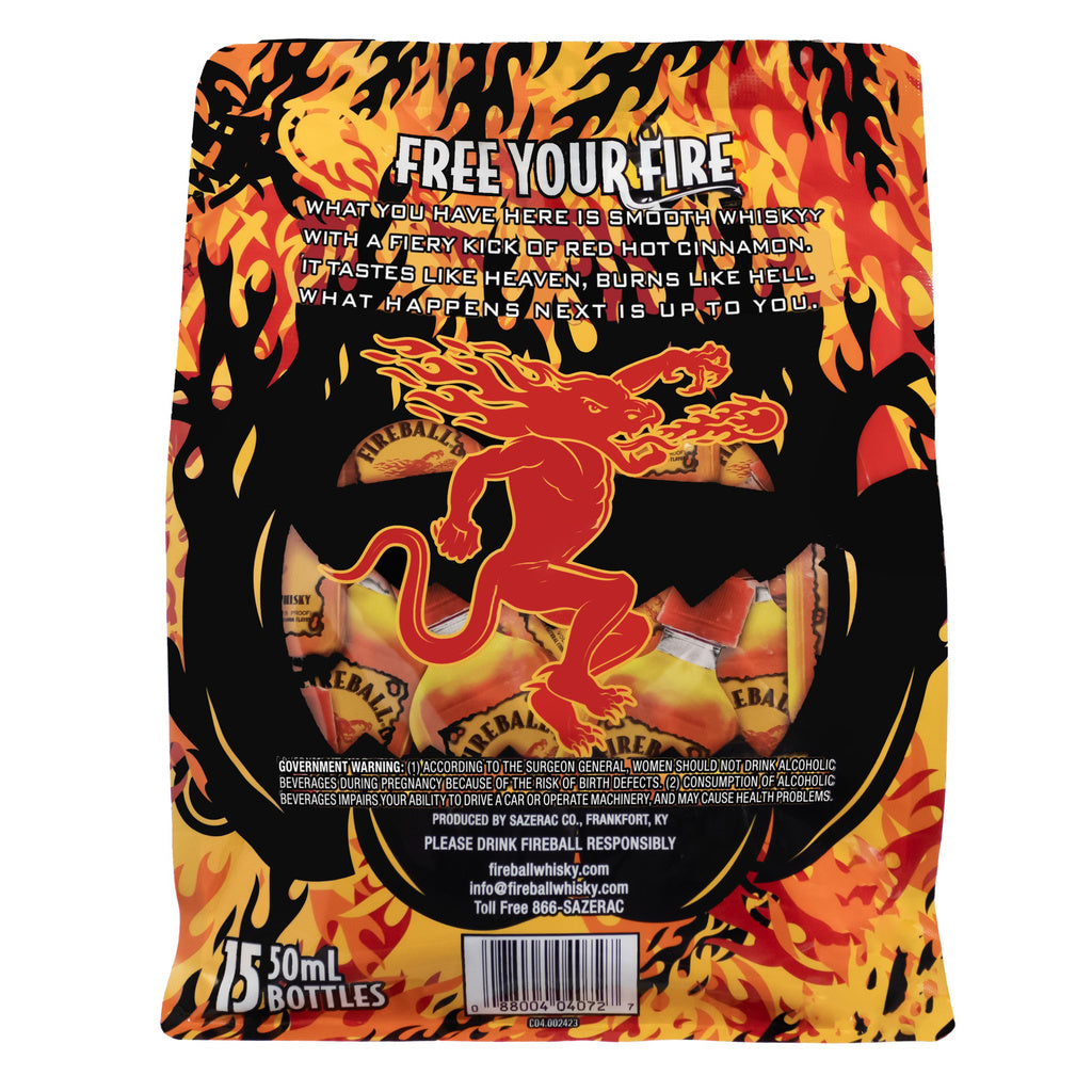 Fireball Cinnamon Adult trick or treat gift set bag 15 x 15 x 50ml product image 6
