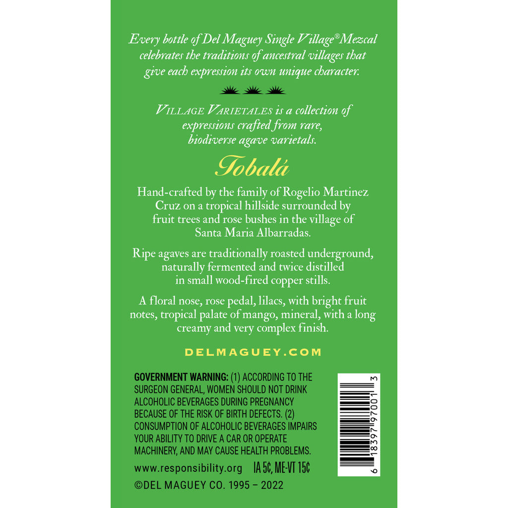 Del Maguey Single Village Tobala 750 ml product image 5