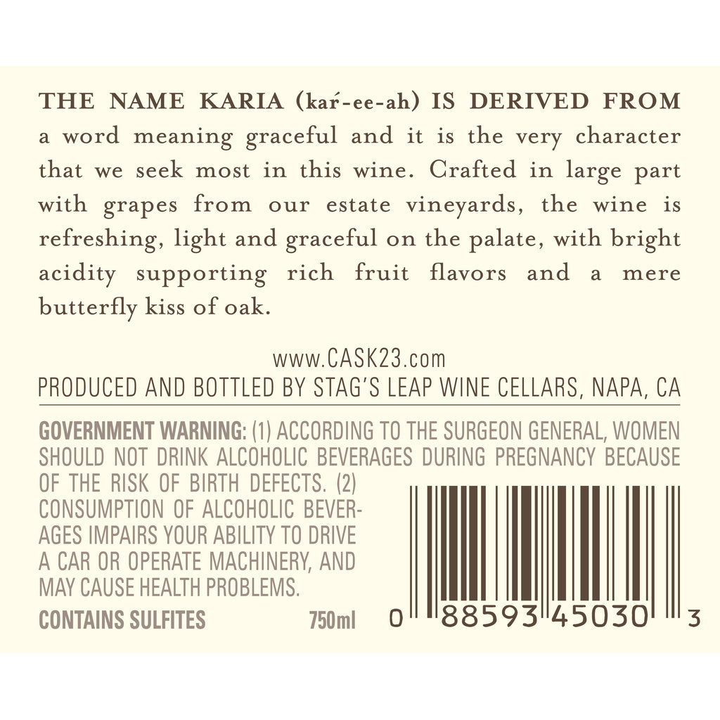 Stags Leap Wine Cellars Karia Napa Valley 2021 750 ml product image 3