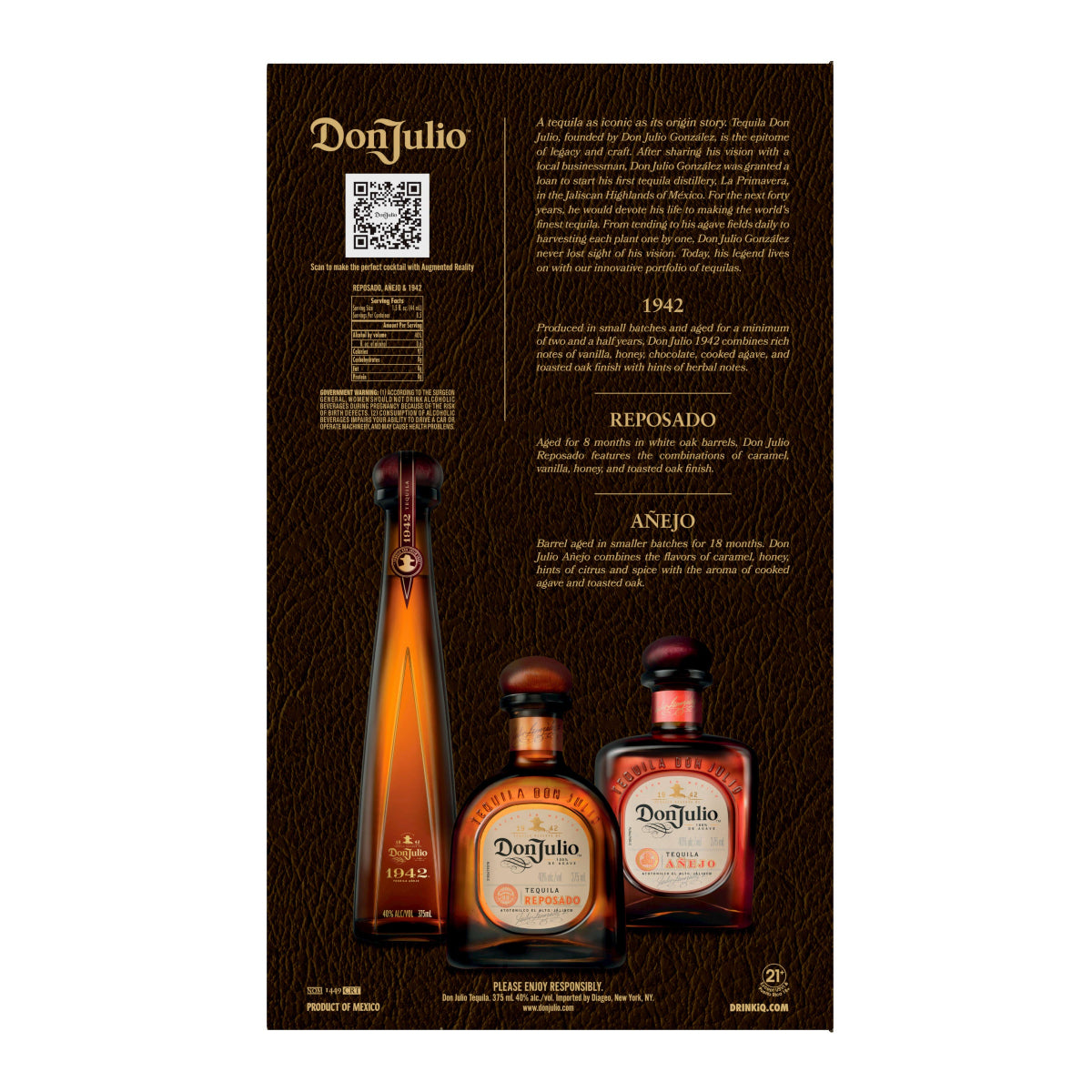 Don Julio Tequila Collection Pack with 1942, Reposado, and Añejo, Bottles 3 Pack product image 4