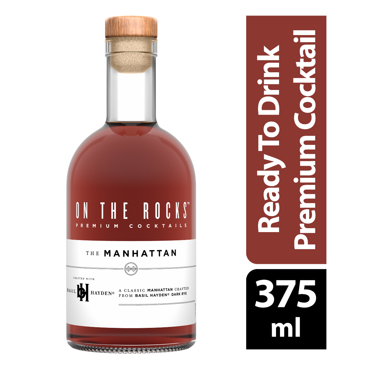 On The Rocks Basil Hayden Manhattan Ready to Drink Cocktail 375 ml