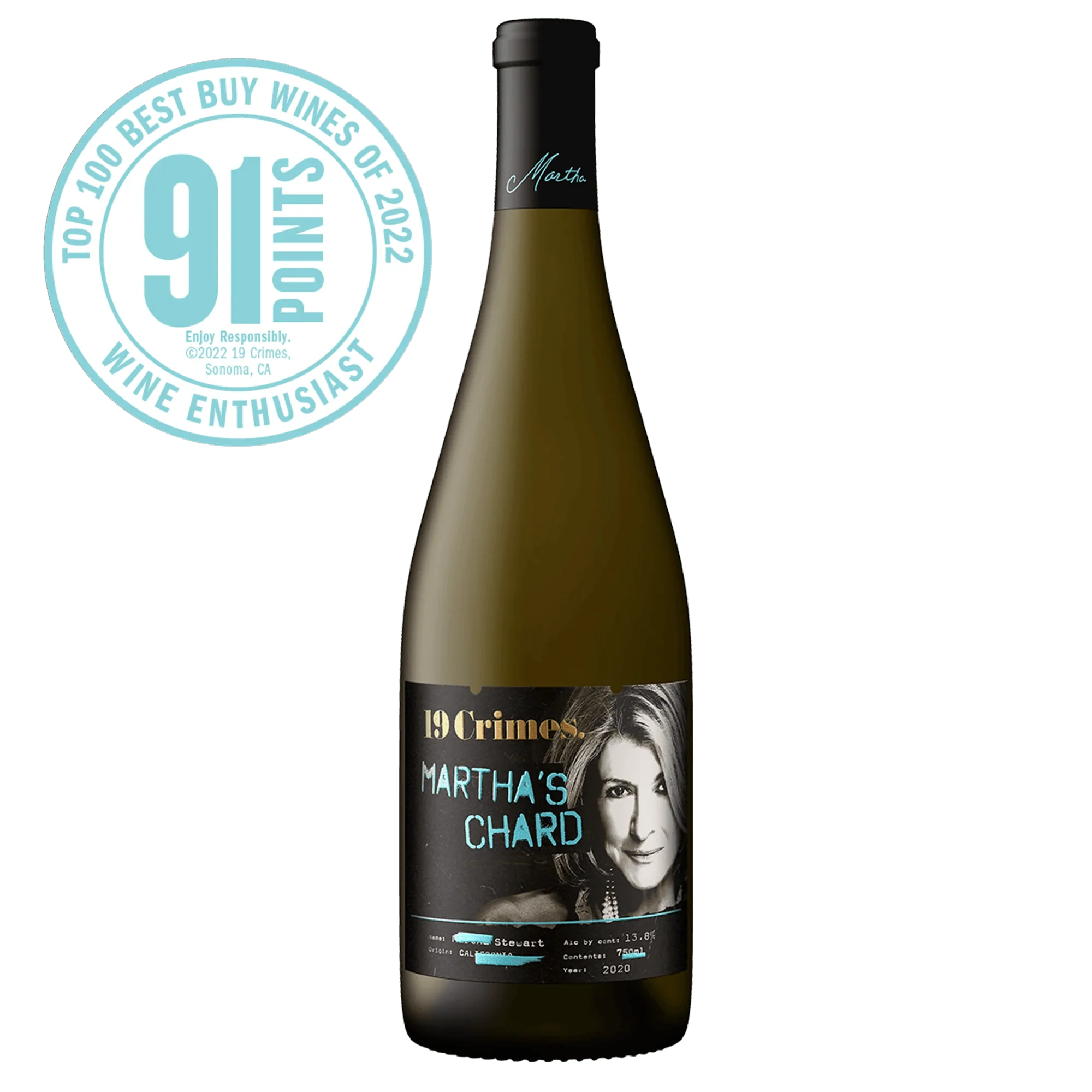 19 Crimes Martha Stewart Chardonnay 2020 750 ml