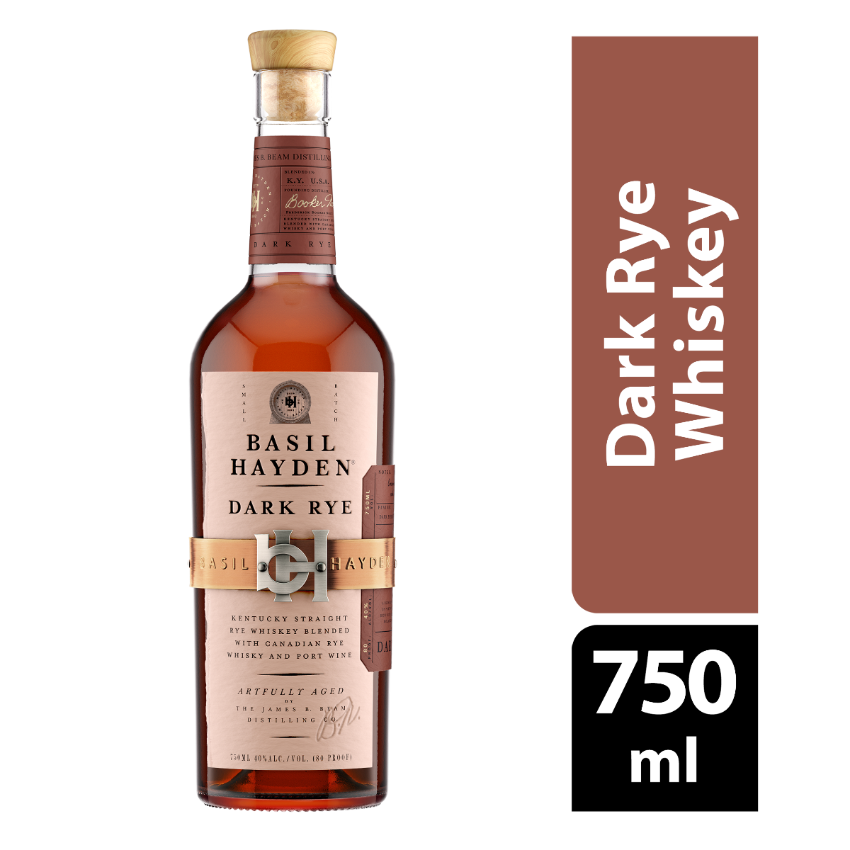 Basil Hayden Dark Rye Kentucky Blended Whiskey 750 ml