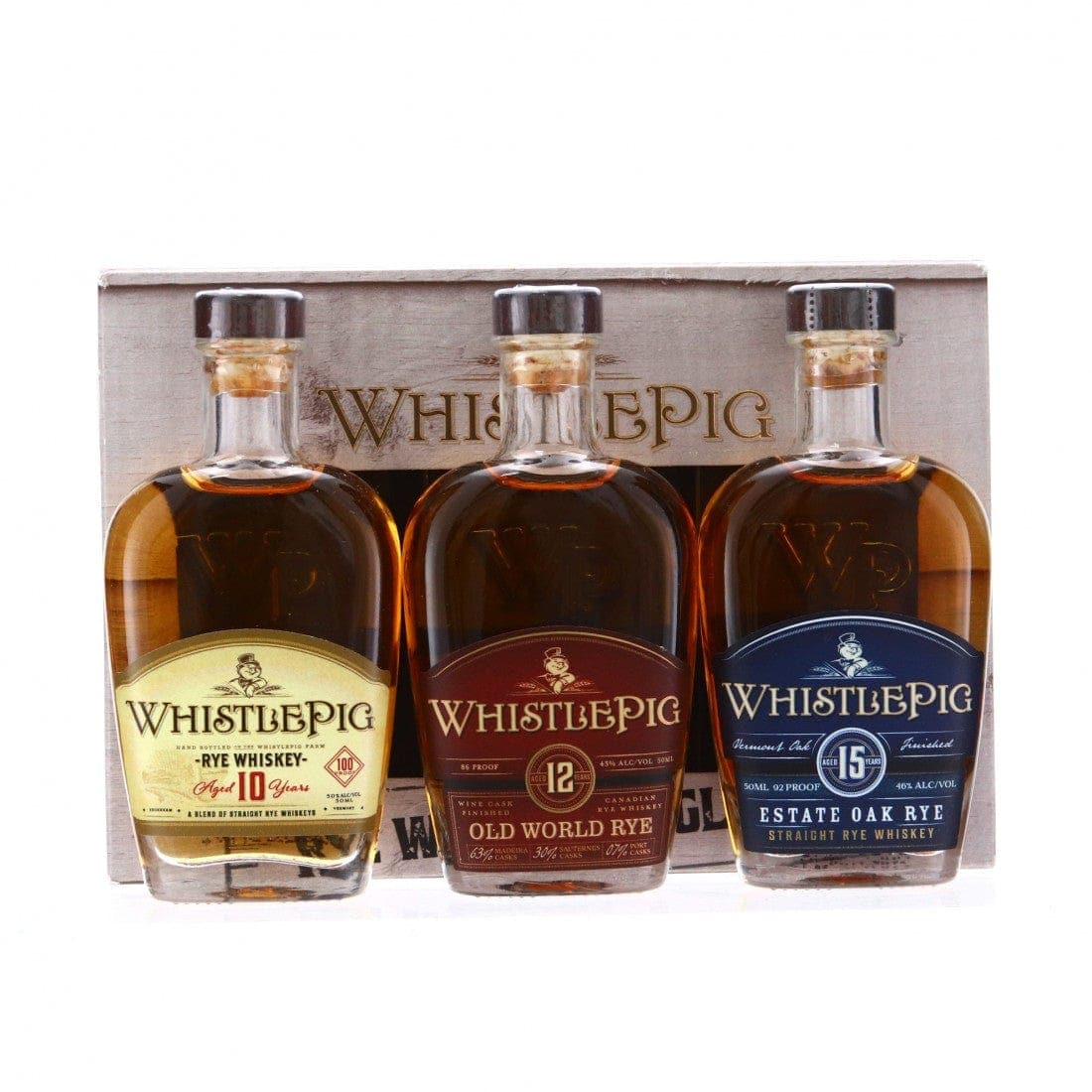 WhistlePig Rye Whiskey Piglets 3 Pack Gift Pack 50 ml