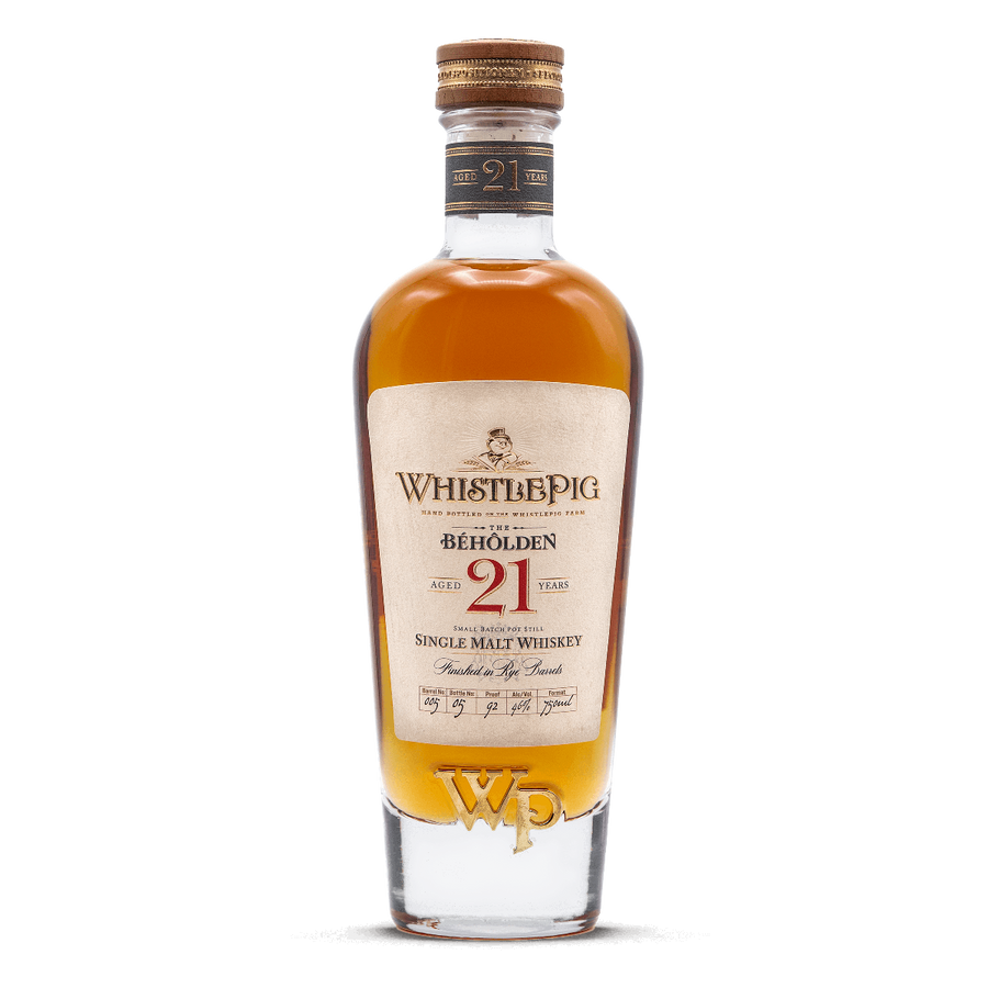 WhistlePig The Beholden Aged 21 Years Single Malt Whiskey