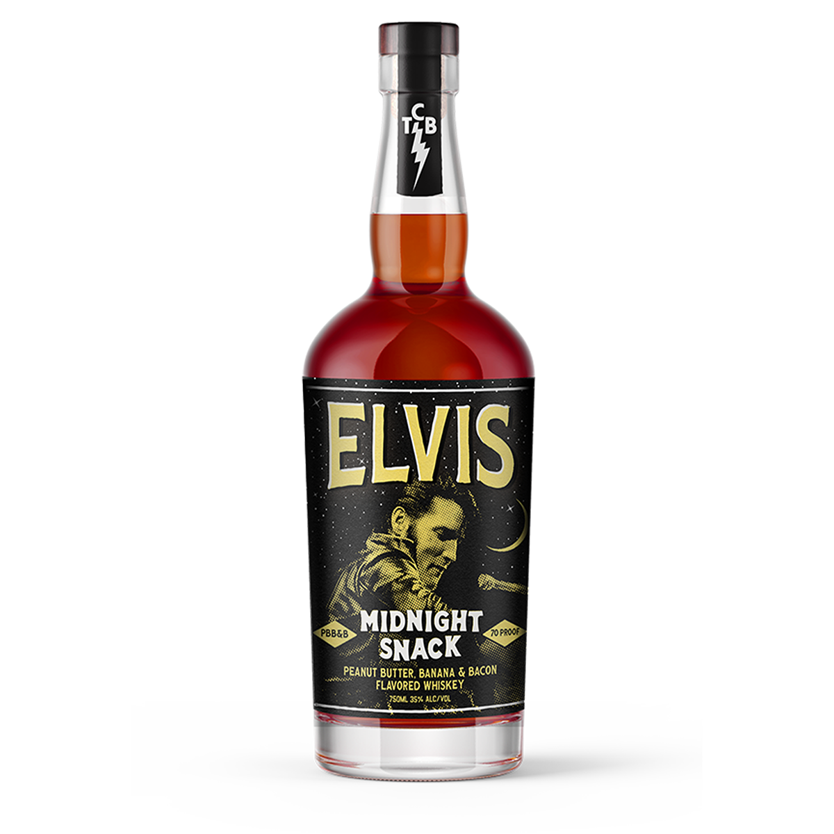 Elvis Midnight Snack Peanut Butter Banana and Bacon Flavored Whiskey 750 ml