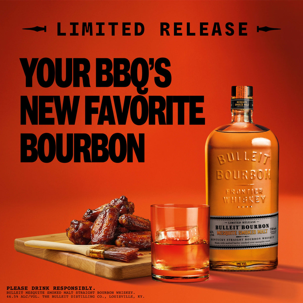 Bulleit Bourbon Mesquite Smoked Malt Kentucky Straight Bourbon Whiskey 750 ml product image 5