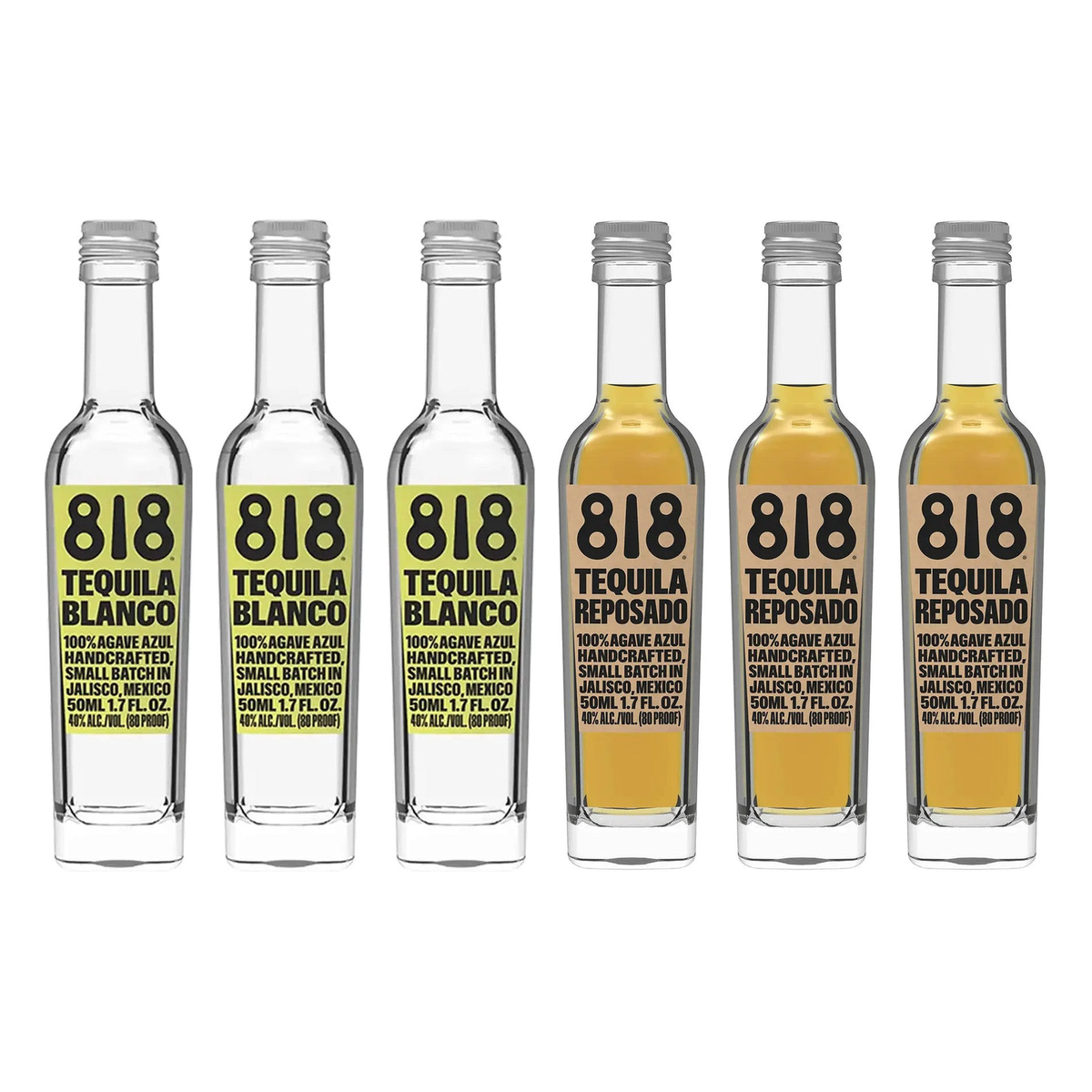 818 Tequila Minis 6-Pack - Blanco & Reposado 6 x 50 ml