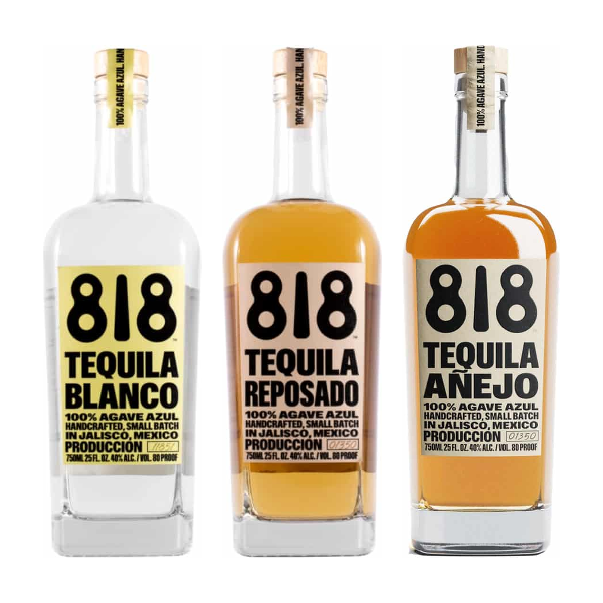 818 Tequila Bundle - Blanco, Reposado & Añejo 3 x 750 ml