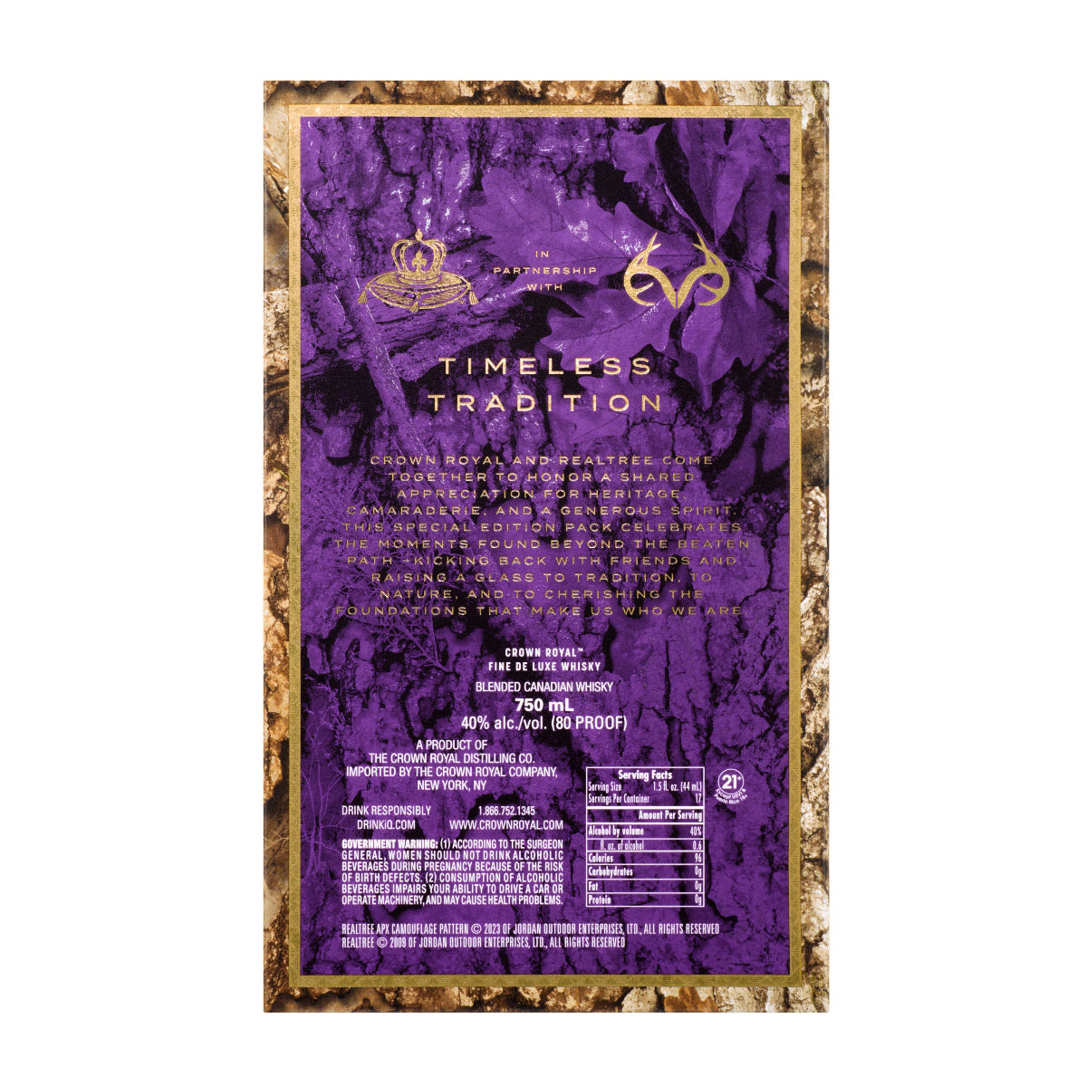 Crown Royal REALTREE Limited Edition Fine De Luxe 750 ml product image 4