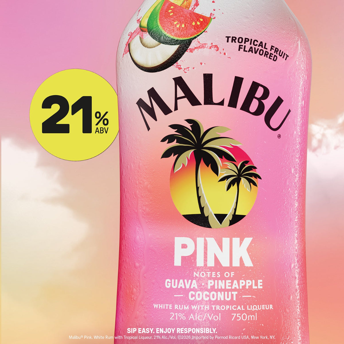 Malibu Pink Rum 750 ml product image 2