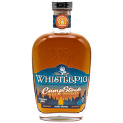 Bottle of WhistlePig CampStock Wheat Whiskey on a white background