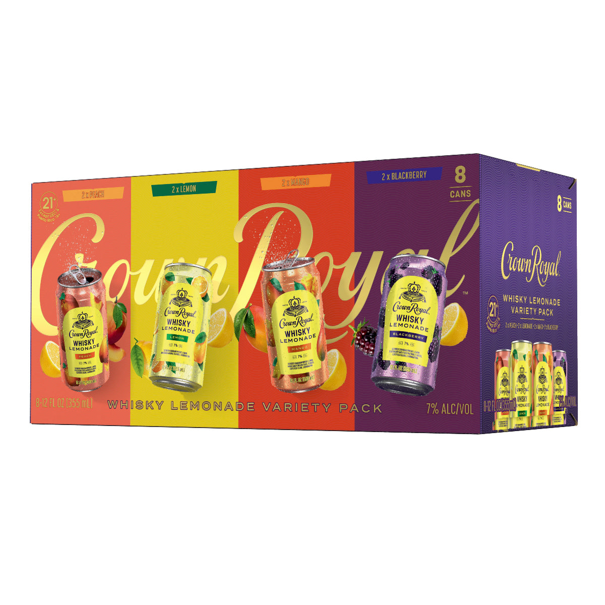 Crown Royal Whiskey Lemonade Variety 8 pack 355 ml