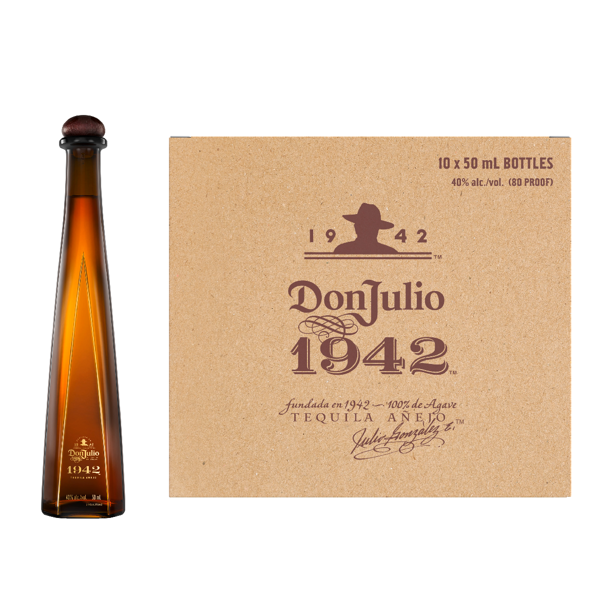Don Julio 1942 Tequila Mini Bottle 10 Pack 10x50 ml