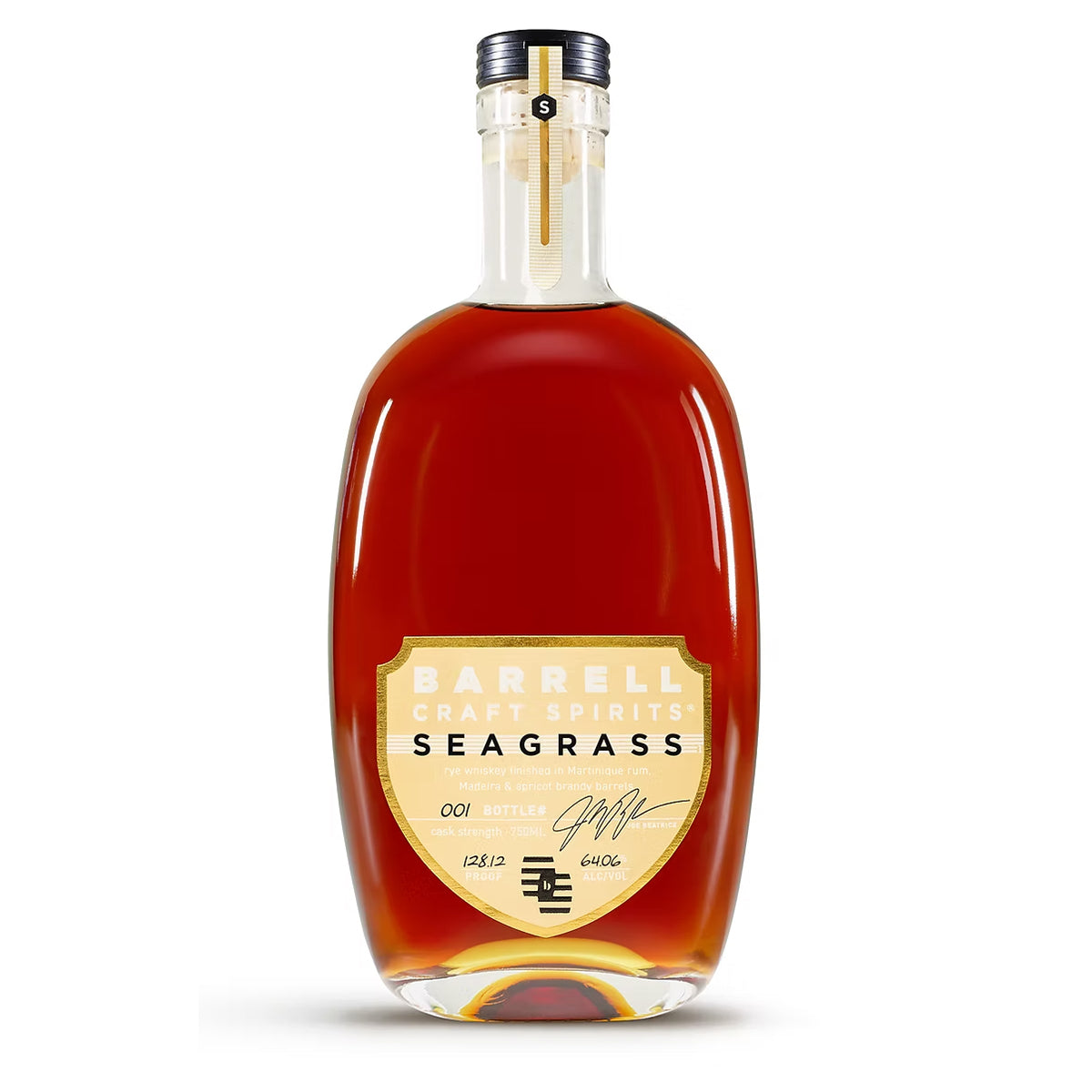 Barrel Craft Spirits Seagrass Cask Strength Gold Label Rye 750 ml