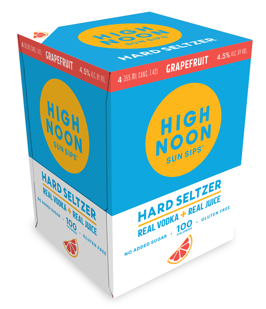 High Noon Grapefruit Hard Seltzer 4-Pack 355ml