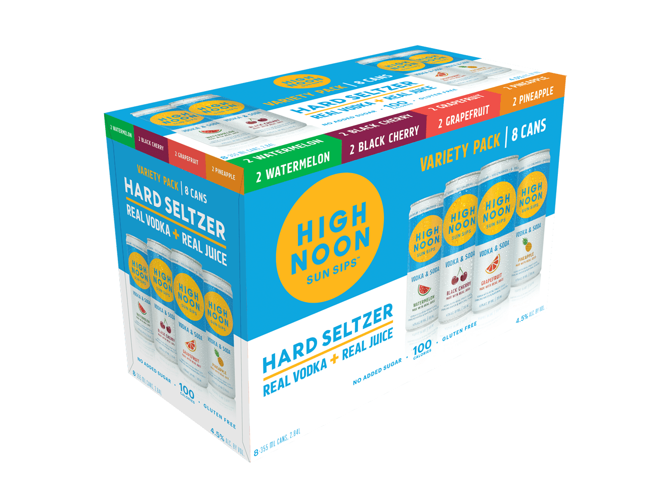 High Noon Hard Seltzer Variety 8-Pack 355ml