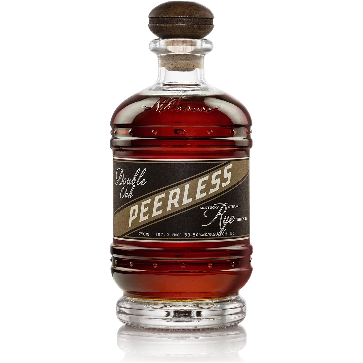Peerless Distilling Double Oak Kentucky Staright Rye Whiskey Twice Barrled in New Oak 750 ml