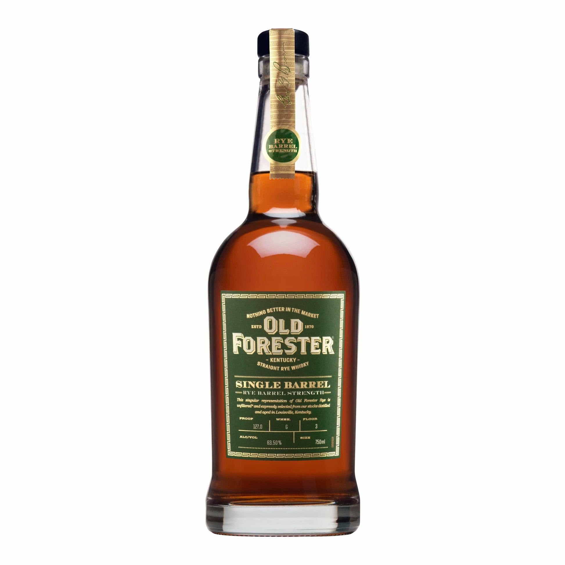 Old Forester Barrel Strength Single Barrel Kentucky Straight Rye Whiskey 750 ml product image 5