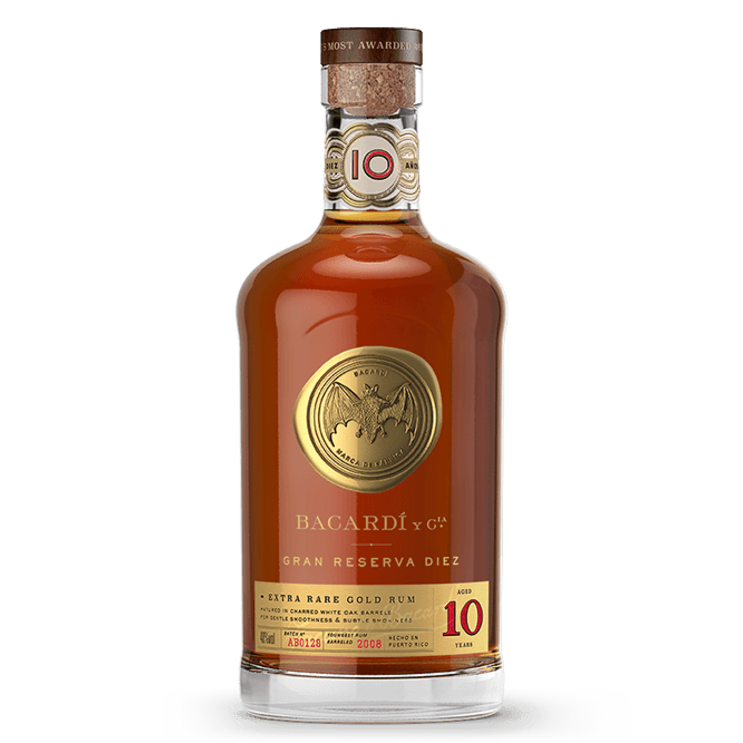 Bacardi Y Cia Gran Reserva Diez 10 Years Extra Rare Gold Rum 750 ml product image 6