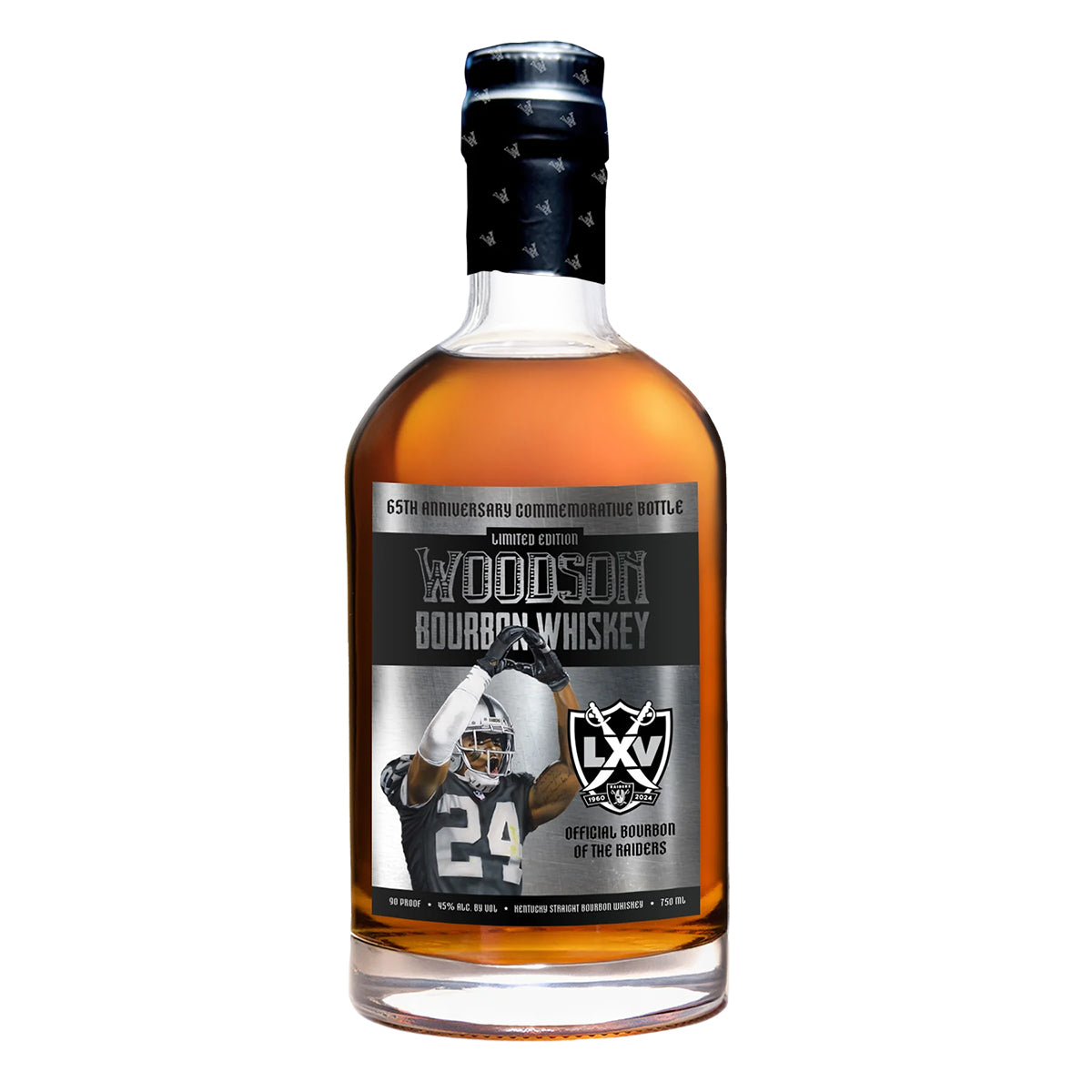 Woodson Whisky 65th Anniversary Limited Edition Charles Woodson Raiders 3 year 750 ml