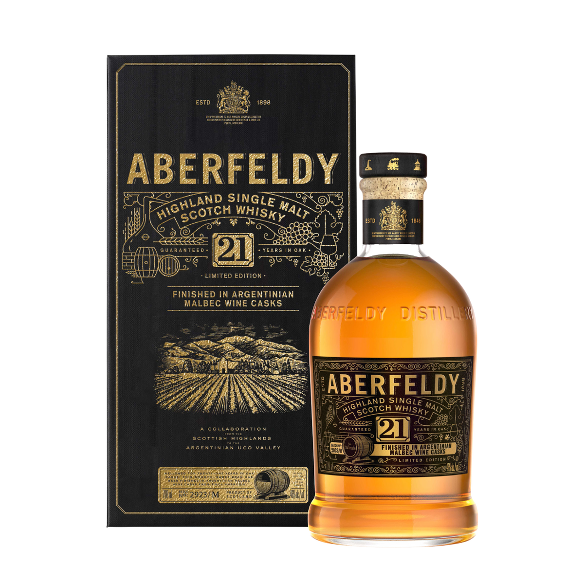 Aberfeldy Highland Single Malt 21 year 750 ml product image 2