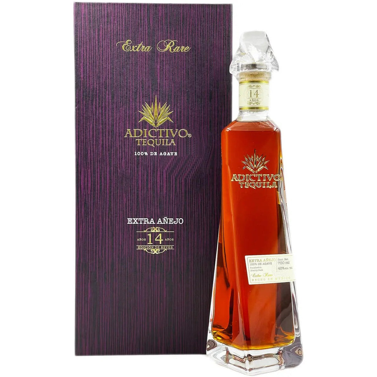 Adictivo Tequila Extra Rare Extra Añejo Edition De Reyes 14 year 750 ml