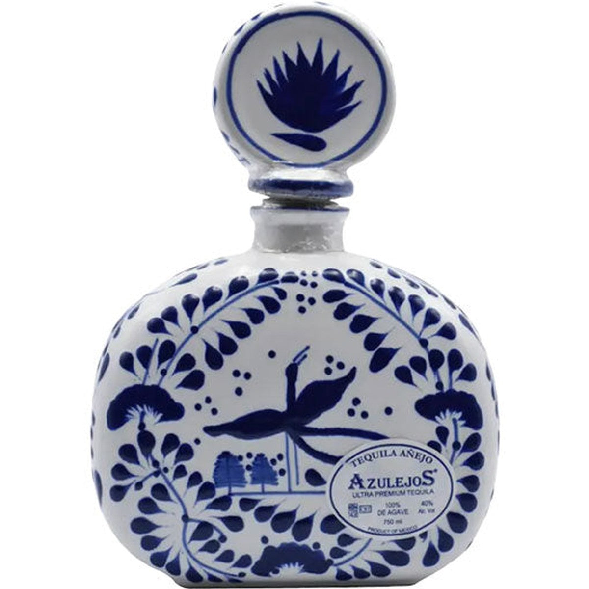 Azulejos Talavera Añejo Bottle #1 (Blue) 750 ml