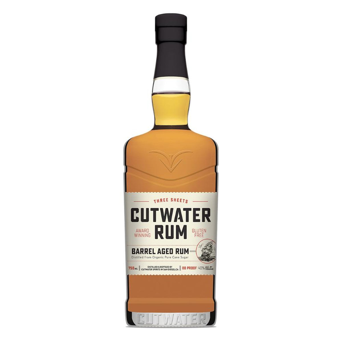 Ballast Point Three Sheets Barrel Aged Rum 80proof 750ml
