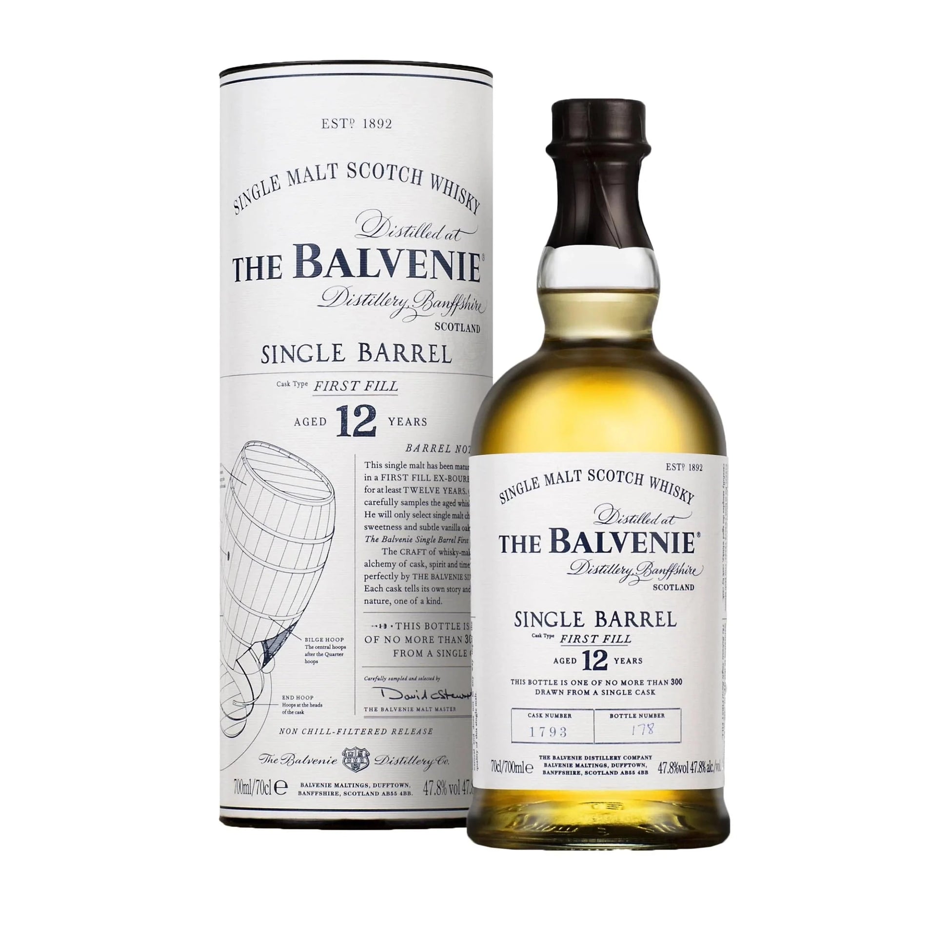 The Balvenie 12 Year Single Barrel Single Malt Scotch Whisky 750 ml