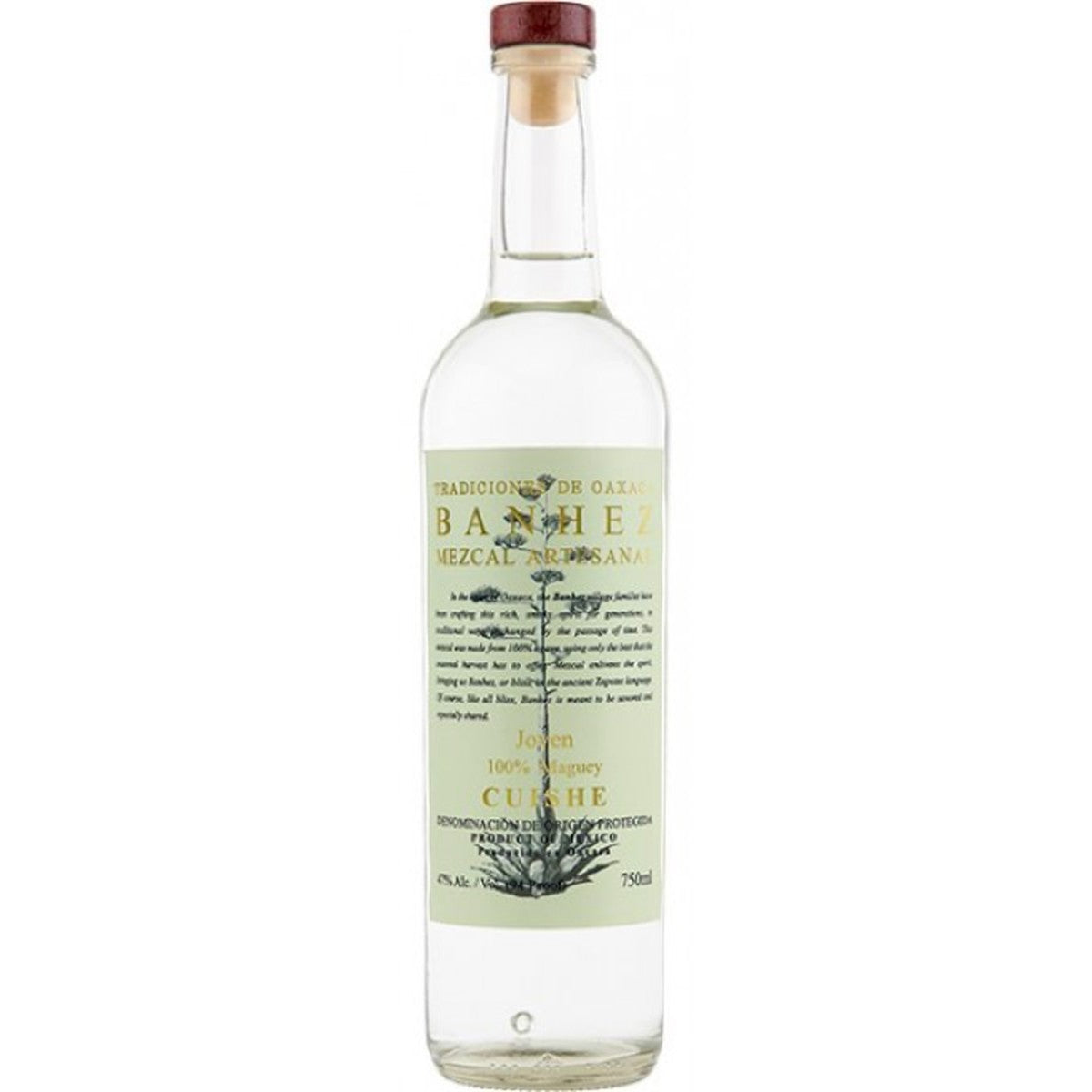 Banhez Artesanal CUISHE Mezcal Joven